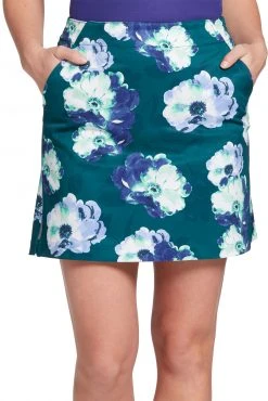 Lady Hagen Women's Magnolia Print 17'' Golf Skort Emerald Floral