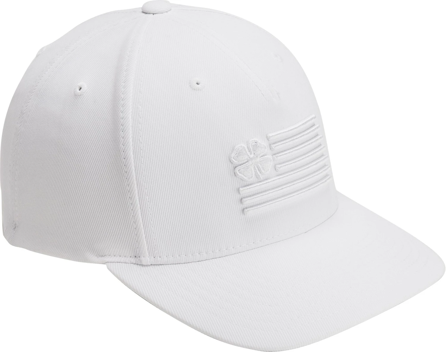 Black Clover Men's Clover Nation 15 Snapback Golf Hat White 6 Black Clover Men's Clover Nation 15 Snapback Golf Hat White - Image 4