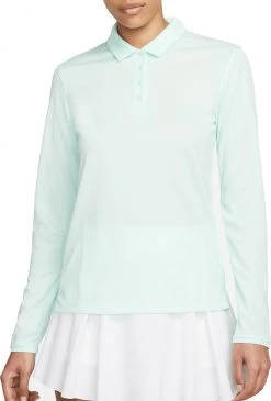 Nike Women's Dri-FIT Victory Long Sleeve Golf Polo Obsidian/white