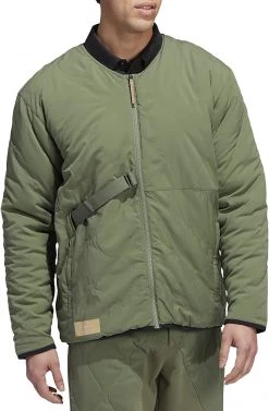 Adidas Men's Adicross Sherpa Jacket Cream White/natural Green