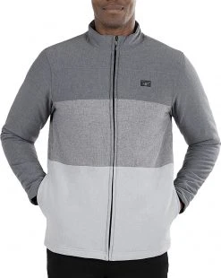 TravisMathew Men's Bite The Bullet Golf Jacket Heather Black