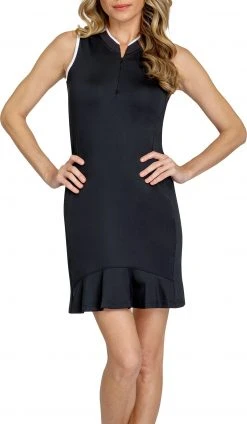 Tail Women's Sleeveless Flounce Golf Dress Onyx
