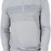 TravisMathew Men's Iceland High 1/4 Zip Golf Pullover Heather Sleet -Golf Apparel Sales Shop unnamed file 5759