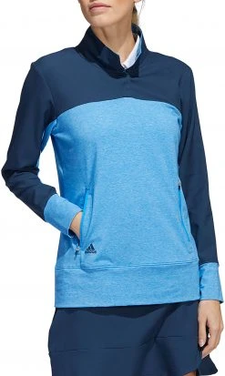 Adidas Women's 1/4 Snap Golf Jacket Blue Rush