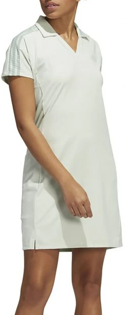 Adidas Women's 3 Stripes Golf Dress Linen Green