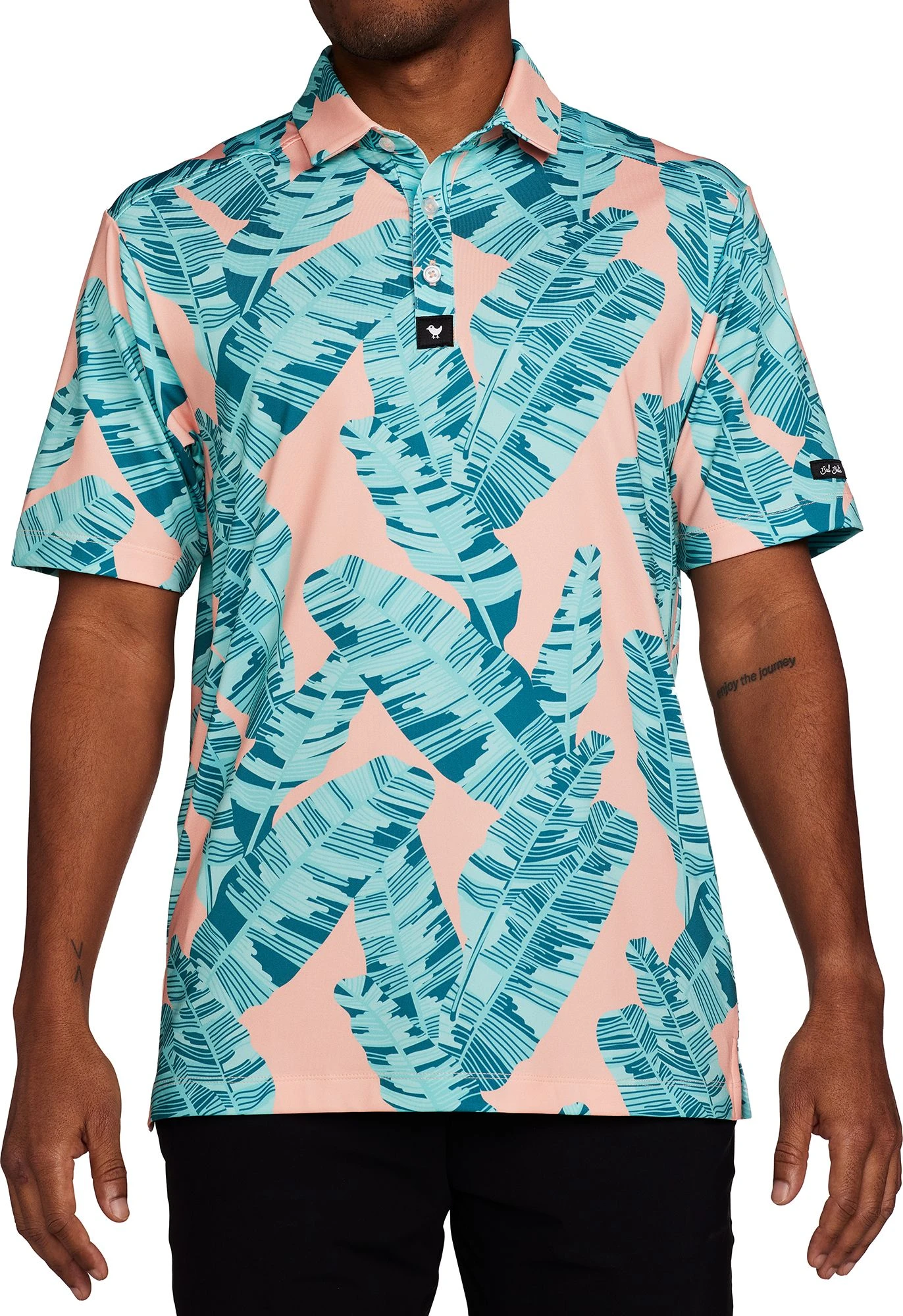 Bad Birdie Blue Steel Golf Polo For Men Orange 3 Bad Birdie Blue Steel Golf Polo For Men Orange