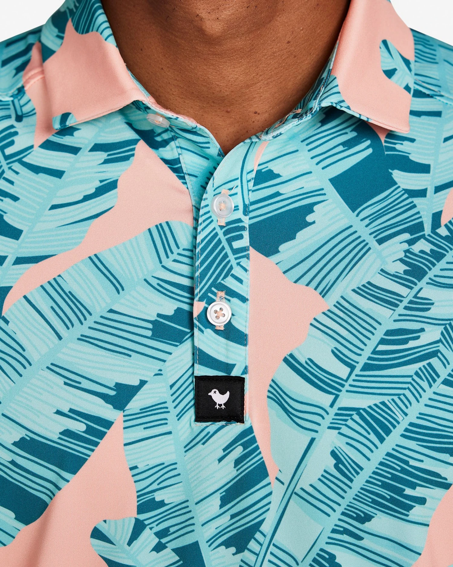 Bad Birdie Blue Steel Golf Polo For Men Orange 5 Bad Birdie Blue Steel Golf Polo For Men Orange - Image 3