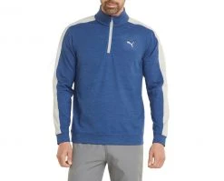 PUMA Men's Cloudspun T7 Golf 1/4 Zip 2.0 Quietshadeheathrgrnryhthr