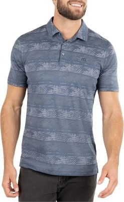 TravisMathew Men's Frosty Morning Golf Polo Insignia Blue/vintag