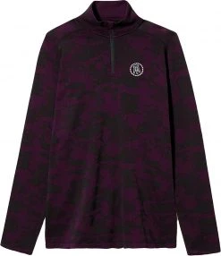 Barstool Sports X UNRL Men's Golf Camo Knit 1/4 Zip Wine