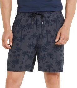 PUMA Men's PUMA X PTC Palm Tree Golf Shorts Navy Blazer