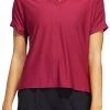 Adidas Women's Go-To Golf Polo Legacy Burgundy -Golf Apparel Sales Shop unnamed file 6307