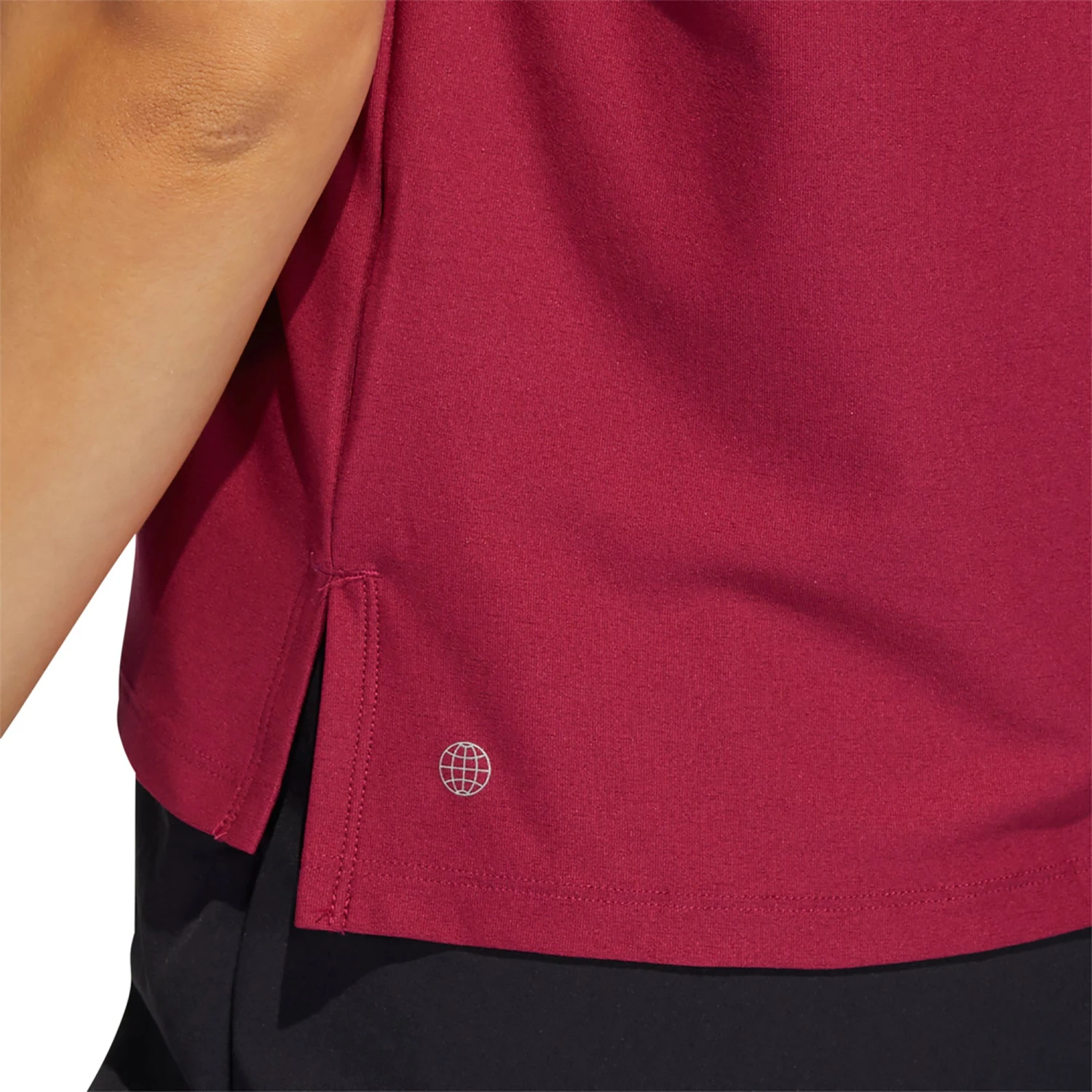 Adidas Women's Go-To Golf Polo Legacy Burgundy 9 Adidas Women's Go-To Golf Polo Legacy Burgundy - Image 7