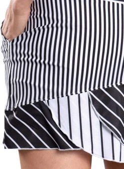 SwingDish Women's Sandra Stripe Golf Skort Black/white Stripe -Golf Apparel Sales Shop unnamed file 6400