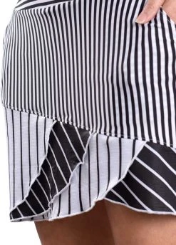 SwingDish Women's Sandra Stripe Golf Skort Black/white Stripe -Golf Apparel Sales Shop unnamed file 6401