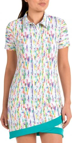 SwingDish SwishDish Women's Mara Teal Golf Dress