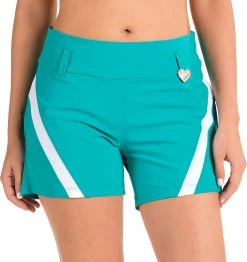 SwingDish SwishDish Women's Charlotte Teal Golf Shorts
