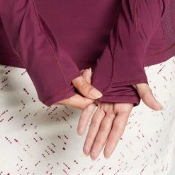 CALIA Women's Golf Perforated Long Sleeve 1/2 Zip Polo Ripe Boysenberry 11 CALIA Women's Golf Perforated Long Sleeve 1/2 Zip Polo Ripe Boysenberry -Golf Apparel Sales Shop unnamed file 653