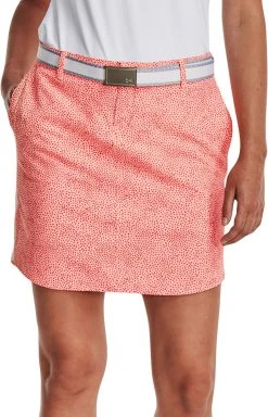 Under Armour Women's Woven 16.5" Printed Golf Skort Green