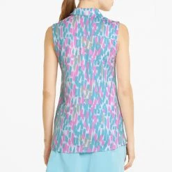 PUMA Women's CLOUDSPUN Three Brush Sleeveless Golf Polo Serenity/rapture Rose 7 PUMA Women's CLOUDSPUN Three Brush Sleeveless Golf Polo Serenity/rapture Rose -Golf Apparel Sales Shop unnamed file 6572