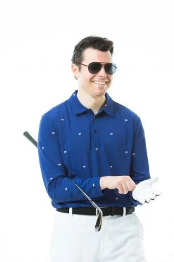 Sansoleil Men's Soltek Ice Long Sleeve Print Polo Flag Day Navy 7 Sansoleil Men's Soltek Ice Long Sleeve Print Polo Flag Day Navy -Golf Apparel Sales Shop unnamed file 6595