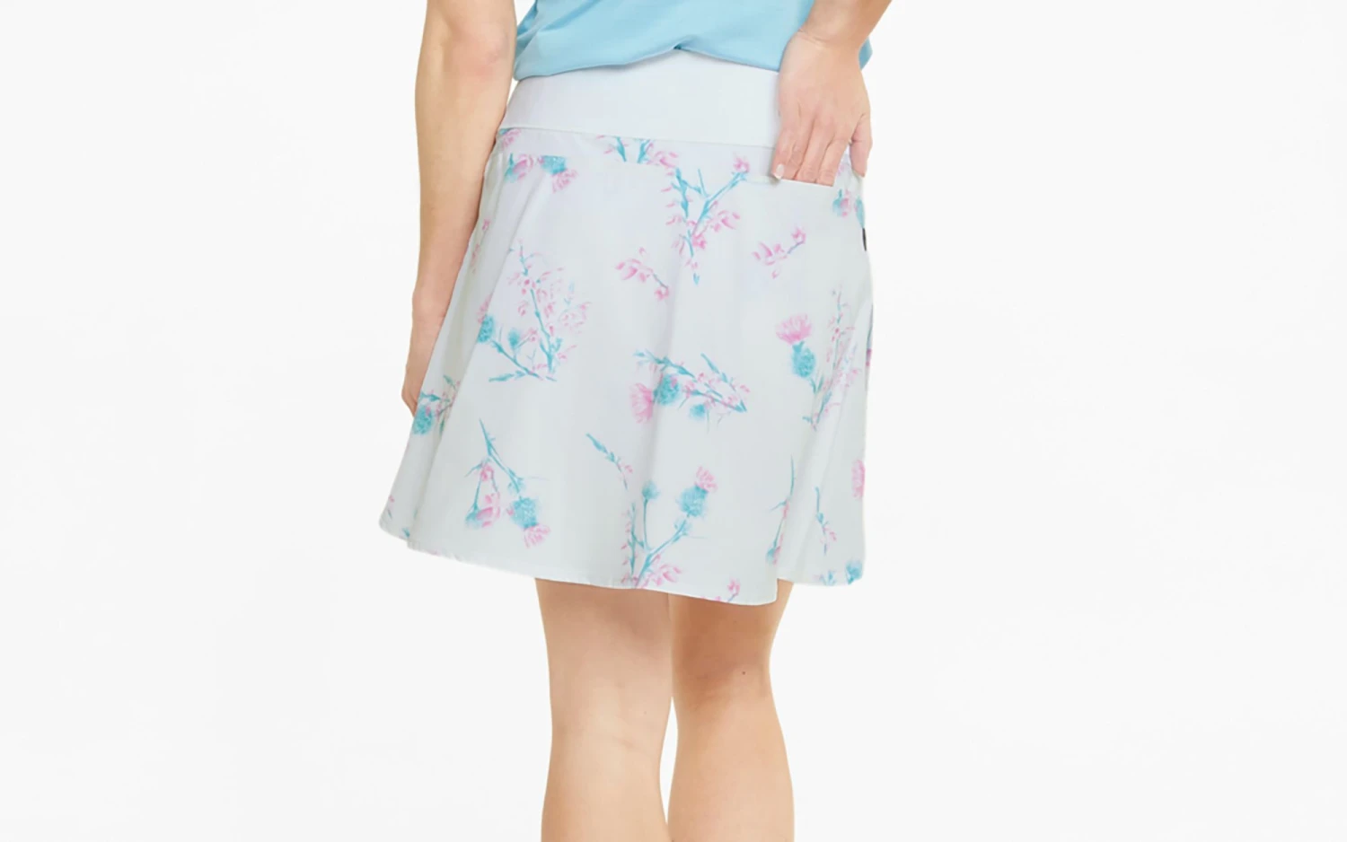 PUMA Women's 16" PWRSHAPE Lowlands Golf Skirt Bright White/navy Blazer 5 PUMA Women's 16" PWRSHAPE Lowlands Golf Skirt Bright White/navy Blazer - Image 3