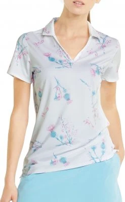 PUMA Women's Mattr Lowlands Golf Polo Bright White/mauve Pop