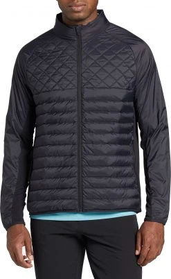 Walter Hagen Perfect 11 Lightweight Thermal Full-Zip Golf Jacket For Men Black