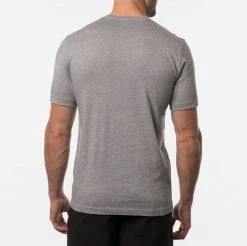 TravisMathew Men's Secluded Spot Golf T-Shirt Heather Grey -Golf Apparel Sales Shop unnamed file 6853