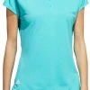 Adidas Women's Essentials Short Sleeve Crew Neck Golf Shirt Semi Mint Rush