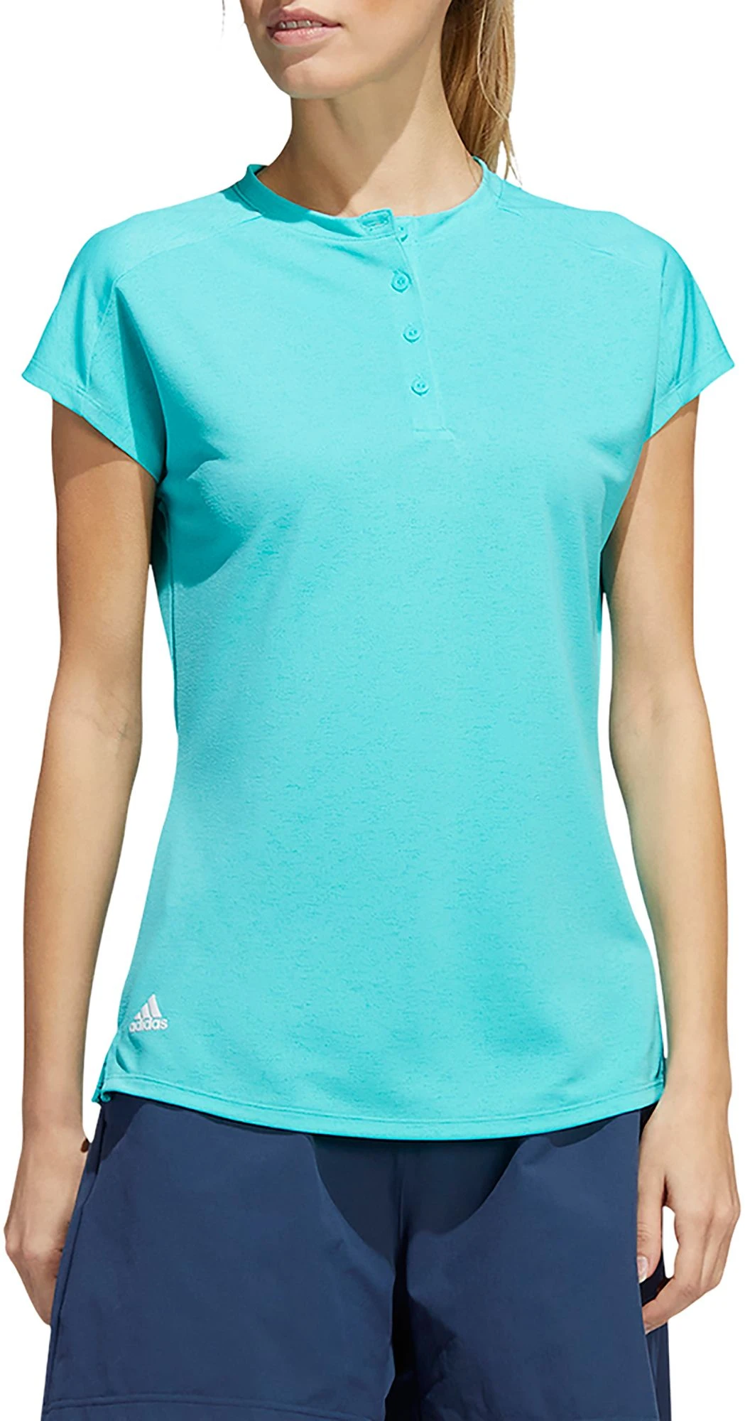 Adidas Women's Essentials Short Sleeve Crew Neck Golf Shirt Semi Mint Rush 3 Adidas Women's Essentials Short Sleeve Crew Neck Golf Shirt Semi Mint Rush