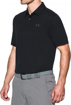 Under Armour Men's Threadborne Jacquard Golf Polo Black/rhino Gray -Golf Apparel Sales Shop unnamed file 6964