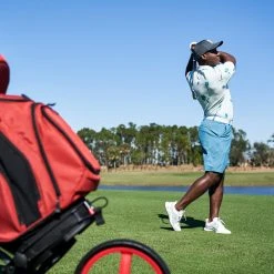 PUMA Men's Palmetto Seersucker Golf Polo Ocean Depths -Golf Apparel Sales Shop unnamed file 7043