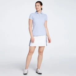 Lady Hagen Women's Stripe Pleated 17'' Golf Skort White -Golf Apparel Sales Shop unnamed file 7139