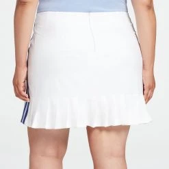 Lady Hagen Women's Stripe Pleated 17'' Golf Skort White -Golf Apparel Sales Shop unnamed file 7144
