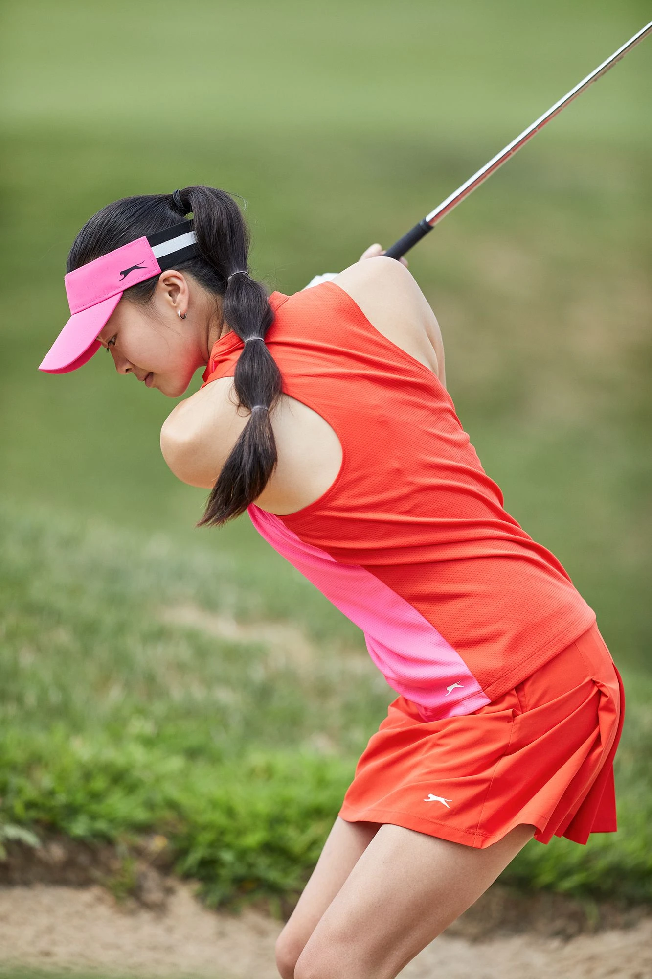 Slazenger Women's Bold Wide Pleat 15'' Golf Skort Hot Red 7 Slazenger Women's Bold Wide Pleat 15'' Golf Skort Hot Red - Image 5