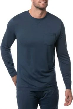 TravisMathew Men's Cloudlight Crewneck Golf Pullover Insignia