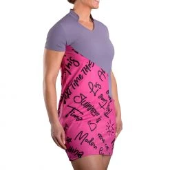 SwingDish Women's Rhen Short Sleeve Golf Dress Pink -Golf Apparel Sales Shop unnamed file 7266