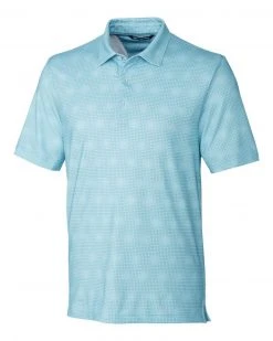 Cutter & Buck Men's Pike Geo Grid Golf Polo Bordeaux