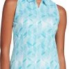 Slazenger Women's Refresh Printed Sleeveless Golf Polo Blue Leaf 1 Slazenger Women's Refresh Printed Sleeveless Golf Polo Blue Leaf -Golf Apparel Sales Shop unnamed file 7348