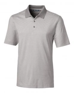 Cutter & Buck Men's Forge Tonal Stripe Golf Polo – Big & Tall Black
