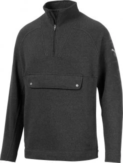 PUMA Men's Fusion 1/4 Zip Golf Pullover Puma Black Heather