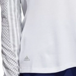 Adidas Women's HEAT.RDY USA Long Sleeve Mock Neck Golf T-Shirt White/grey -Golf Apparel Sales Shop unnamed file 7553