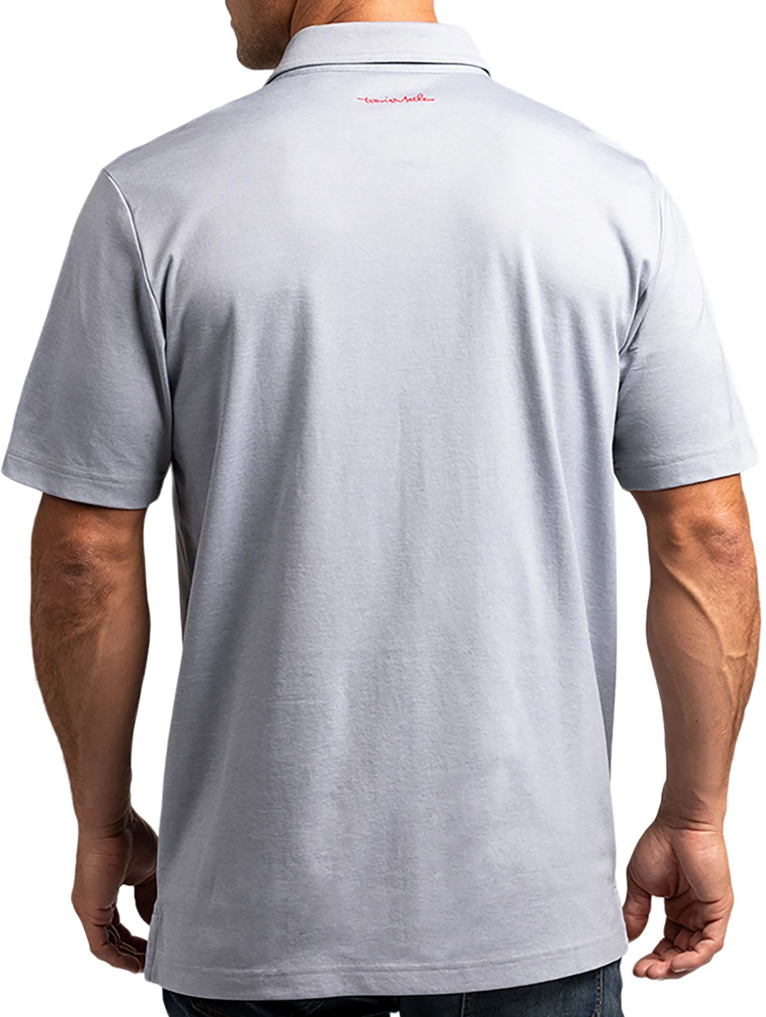 TravisMathew Men's Great Prescott Golf Polo Heather Quiet Shade 4 TravisMathew Men's Great Prescott Golf Polo Heather Quiet Shade - Image 2