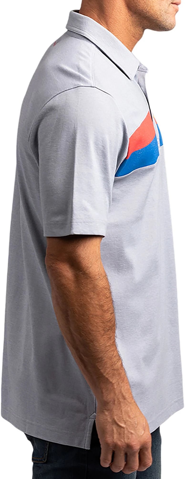 TravisMathew Men's Great Prescott Golf Polo Heather Quiet Shade 5 TravisMathew Men's Great Prescott Golf Polo Heather Quiet Shade - Image 3