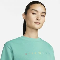 Nike Women's Golf Crew Long Sleeve Top Washed Teal -Golf Apparel Sales Shop unnamed file 757