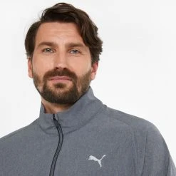 PUMA Men's Marin 1/4 Zip Jacket High Rise Heather -Golf Apparel Sales Shop unnamed file 7621