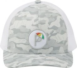 PUMA X Arnold Palmer Men's Palmer Camo P Snapback Golf Cap White/green