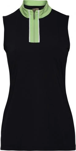 Sport Haley Women's Beth Sleeveless Solid Golf Polo Midnight