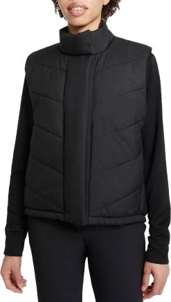 Nike Women's Therma Fit Repel Reversible Golf Vest Black/dark Smoke Grey